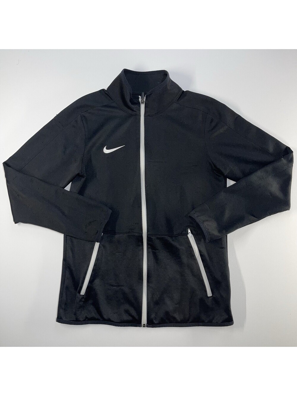 NIKE Team Rivalry Full Zip Training Jacket sz Small Black White Lightweight GORP